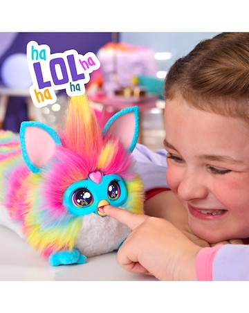 Furby DJ Furby Interactive Toy, Super Snuggly Rainbow Electronic Plush