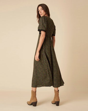 Nobody's Child Khairan Midi Dress Rosebud Black