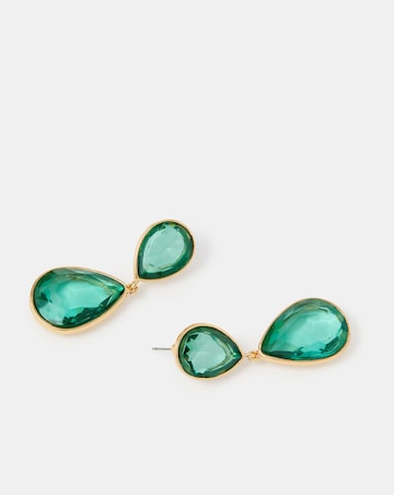 Accessorize Double Gem Teardrop Earrings