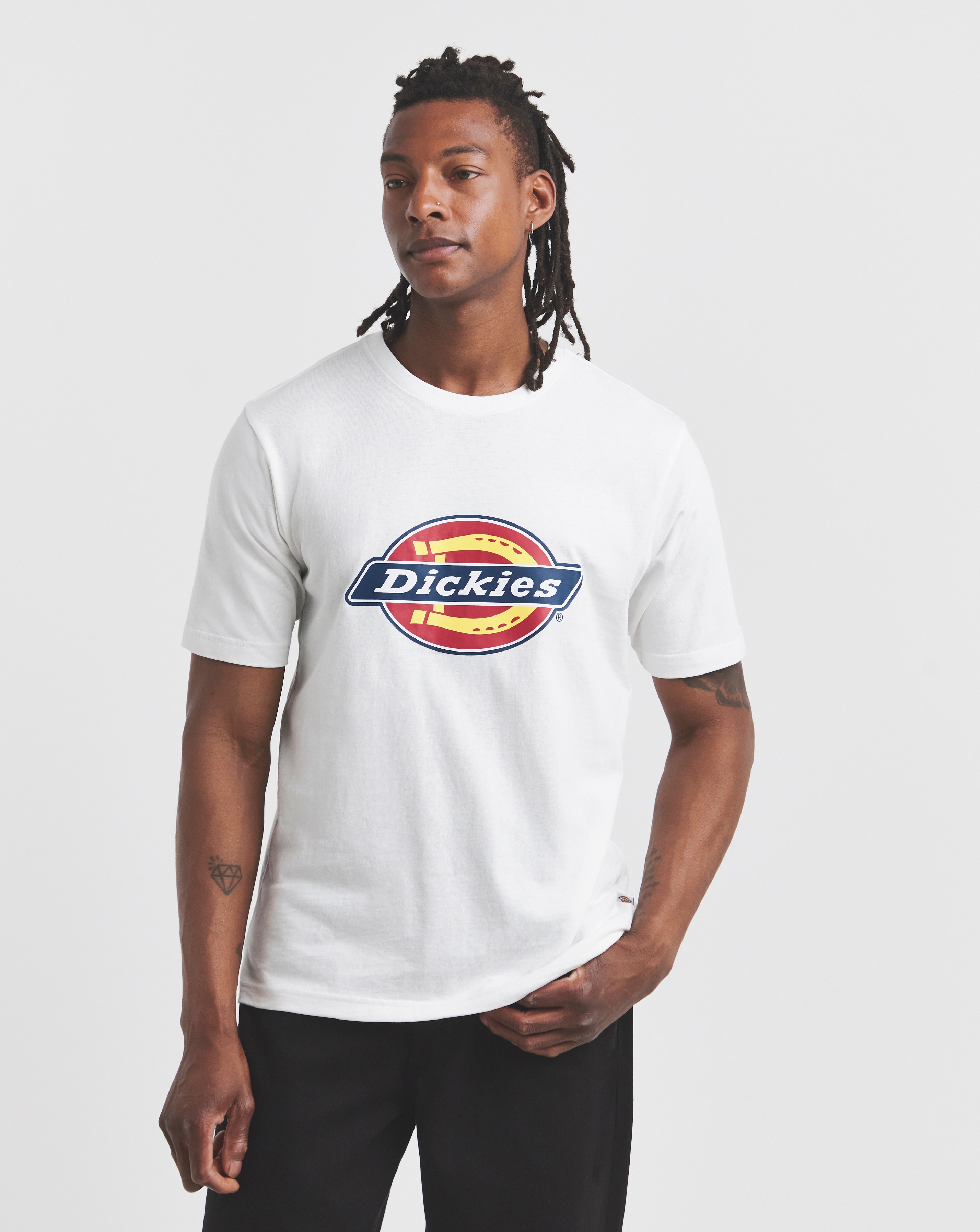 Dickies Short Sleeve Icon Logo T-Shirt - White | JD Williams