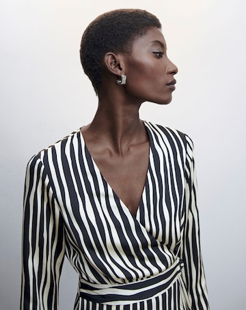 Mango Nina Striped Midi Dress
