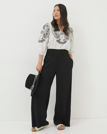 Fatface Shirred Wide Leg Palazzo