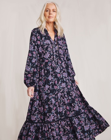 Julipa Lace Trim Printed Dress