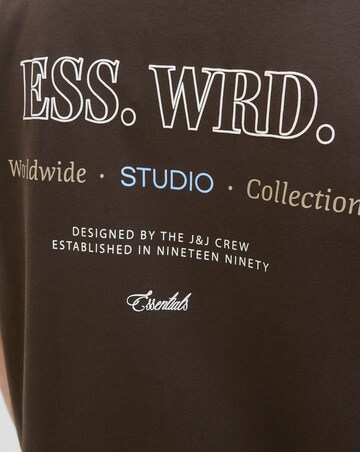 Jack & Jones Urban Edge Back Graphic T-Shirt - Brown