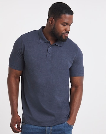 Marl Pique Polo Long