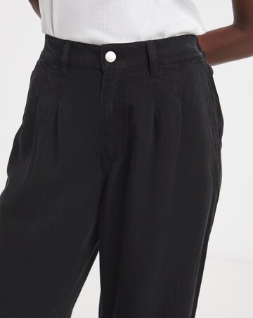 Black Wide Leg Lyocell Jeans