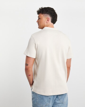 Relaxed Fit Waffle Textured Polo Long