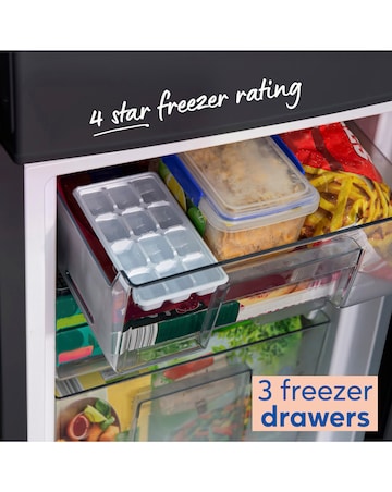 Russell Hobbs RH145FF501E1B 50cm Fridge Freezer Black - 144cm Height