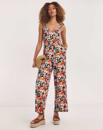 Joe Browns Jersey Shirred Floral Jumpsuit