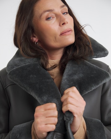 Charcoal Clean Aviator Jacket