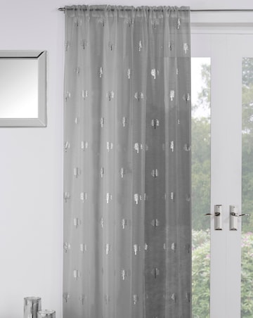 Birch Tree Foil Print Voile