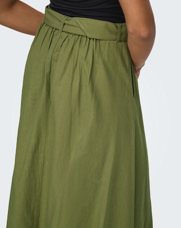 JdY Milan High Waisted Belted Linen Skirt