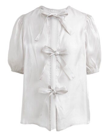 Sheer Bow Back Blouse