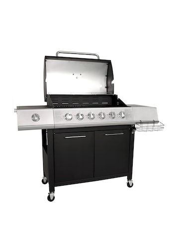 Charles Bentley 6 Burner Gas BBQ with Side Burner