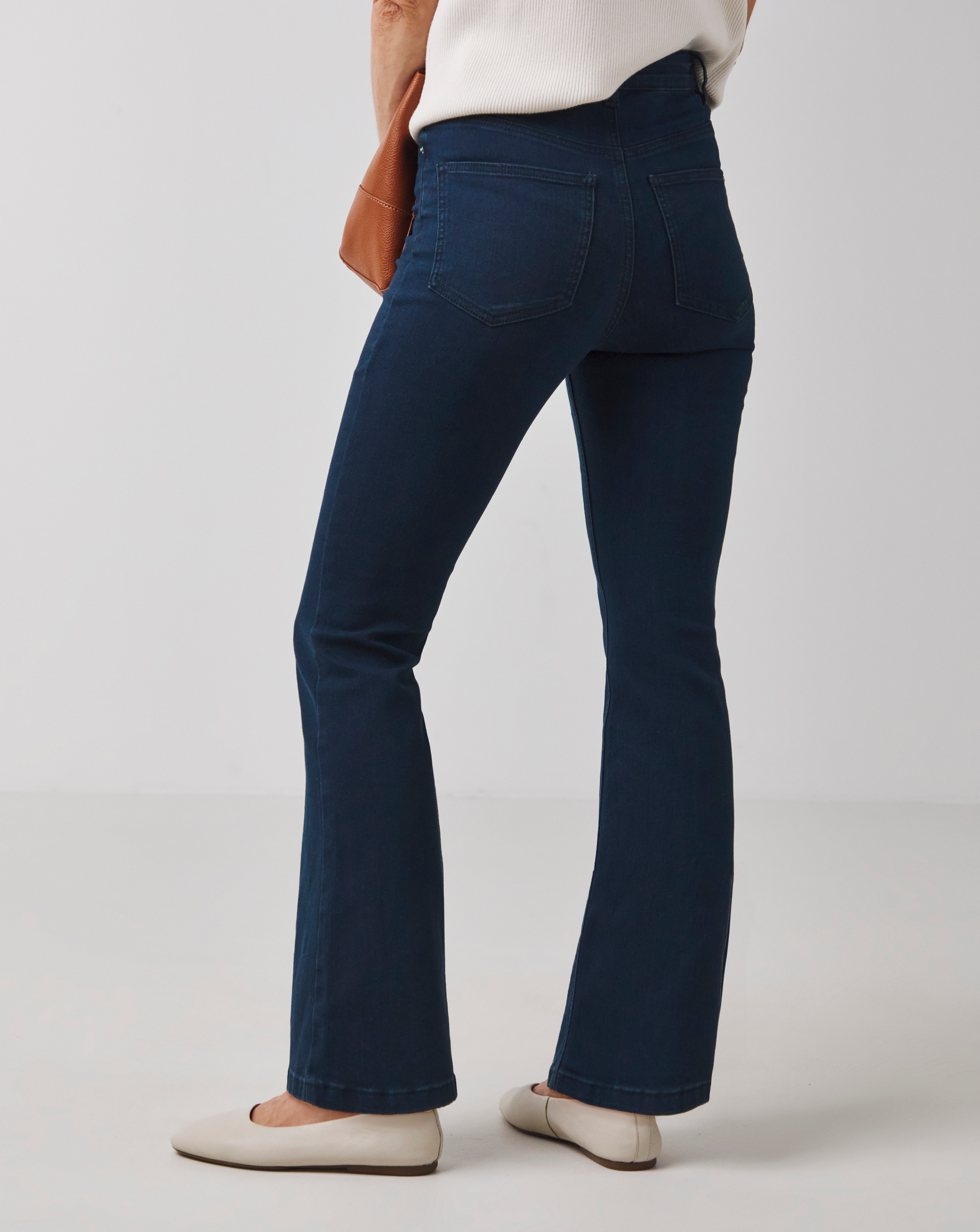 Indigo High Waist Super Soft Bootcut Jeans JD Williams - Main Image