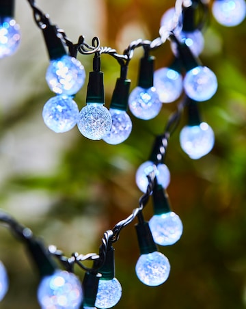 Mains Powered Crackle Ball String Lights