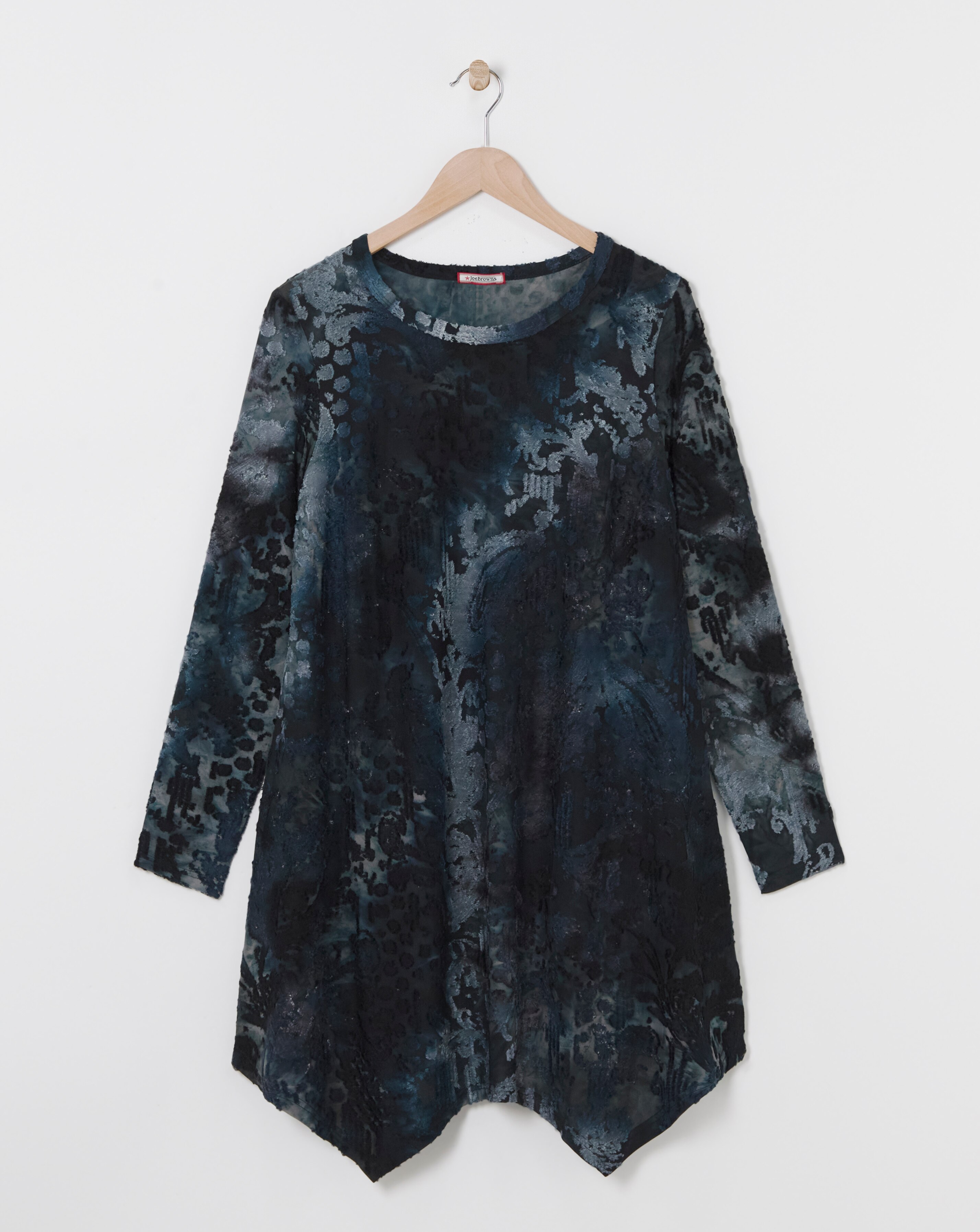 Joe Browns Blue Devore Hanky Hem Tunic