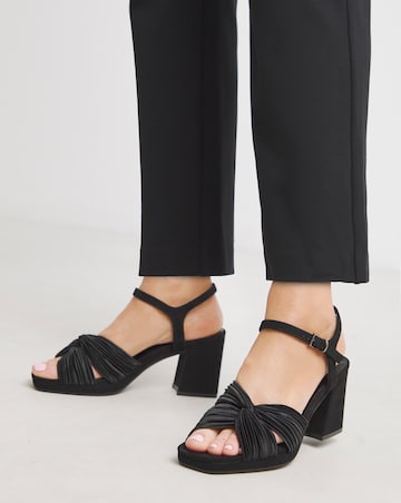 Citrus Crossover Detail Heeled Sandals - Wide Fit (E)