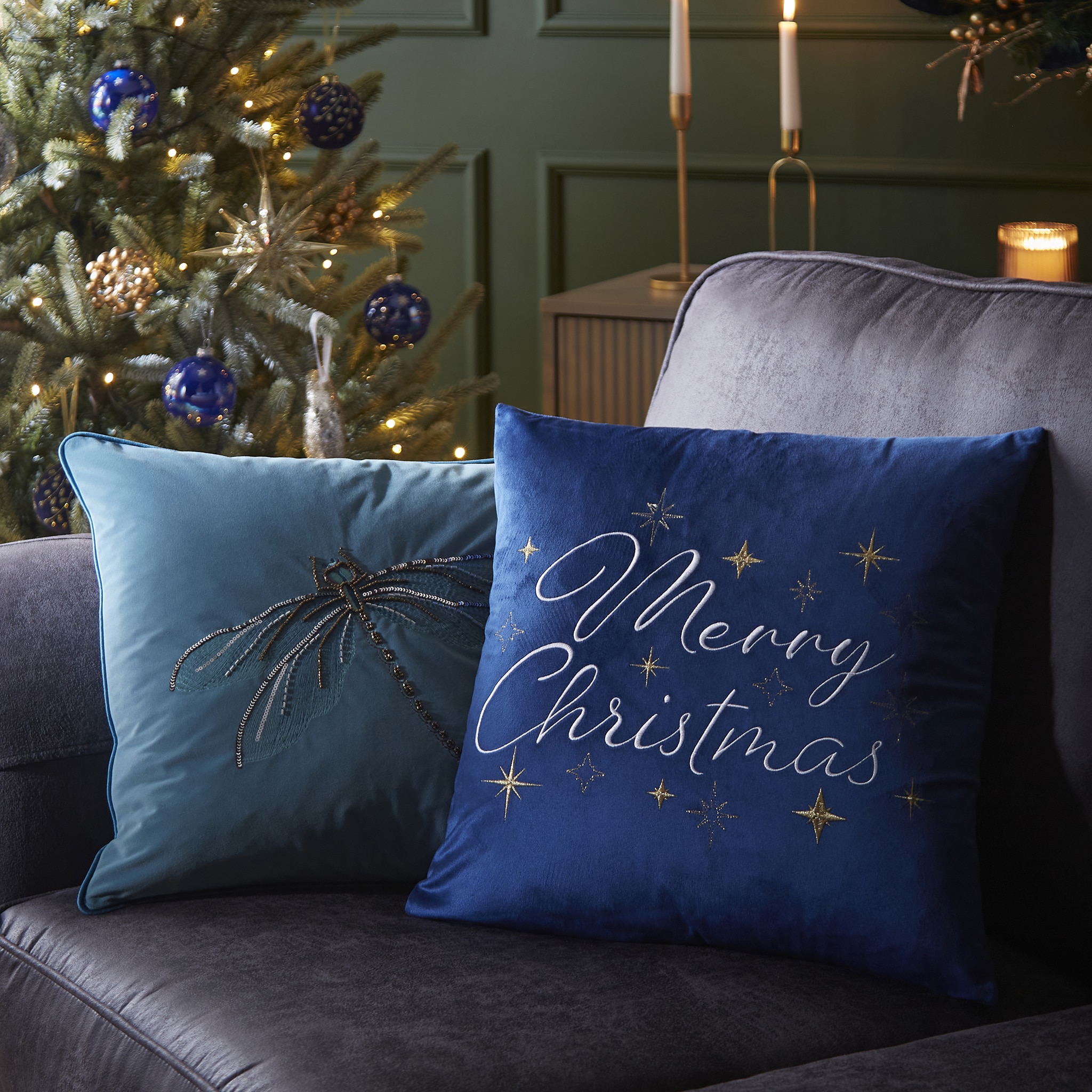 Christmas styled home soft furnishings