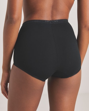 Sloggi 3 Pack Cotton Basic Maxi Knickers, Black, Skintone or White