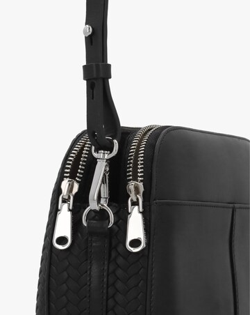 Radley Dukes Place Weave Medium Top Zip Black Leather Cross-Body Bag