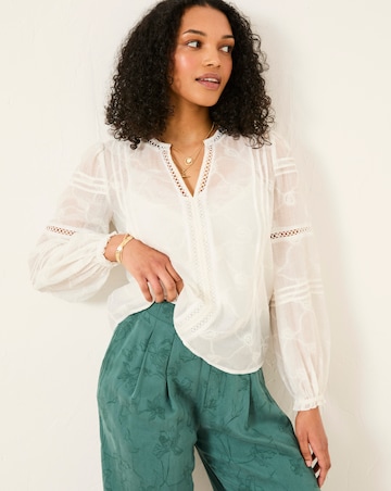 FatFace Copper & Black Jasmine Decorative Blouse