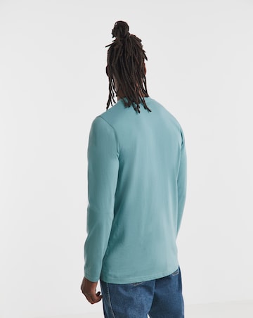 Long Sleeve Crew Neck T-Shirt Long - Blue