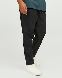 Jack &amp; Jones Black Straight Fit Cotton Trouser