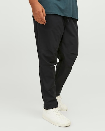 Jack & Jones Black Straight Fit Cotton Trouser