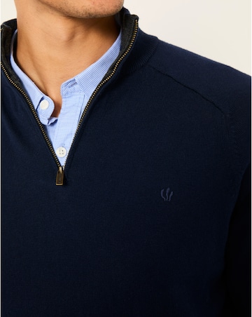 FatFace Rye 1/2 Neck Jumper (Regular & Tall) - Navy
