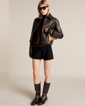 Mango Polo Neck Knitted Choco Jacket