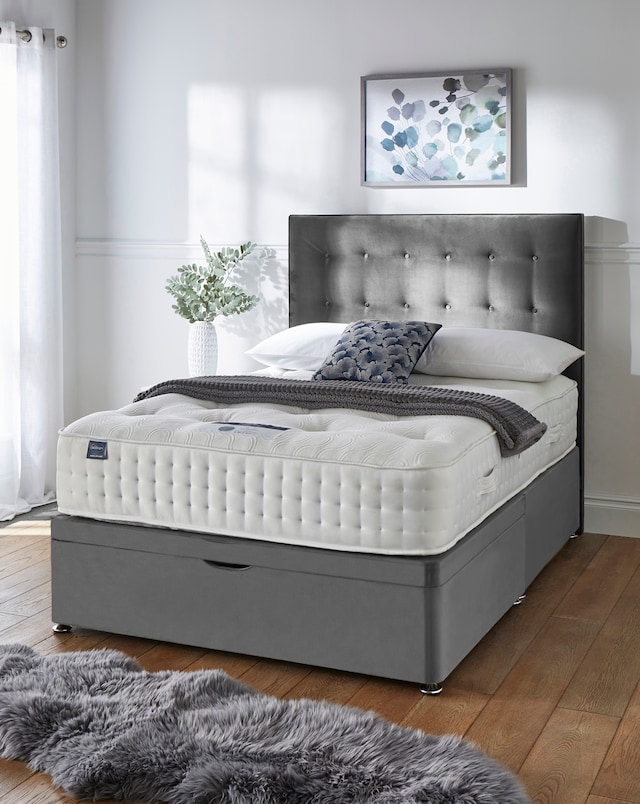 Silentnight 4000 Pocket Memory Half Ottoman Divan Set & Headboard