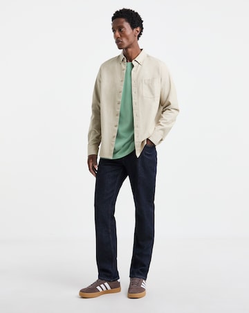 Pure Cotton Crew Neck T-shirt Long- Green