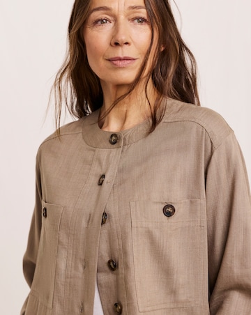 Julipa Linen Mix Detail Jacket