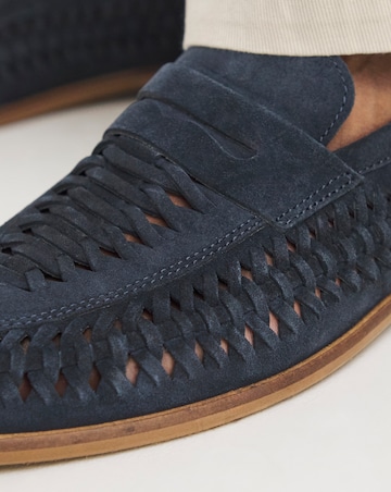 Suede Interweave Penny Loafer Wide Fit