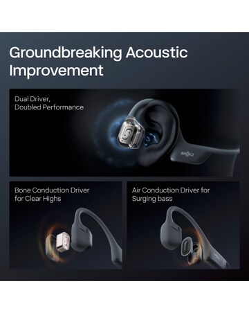 Shokz OpenRun Pro 2 Wireless Bluetooth Headphones - Black