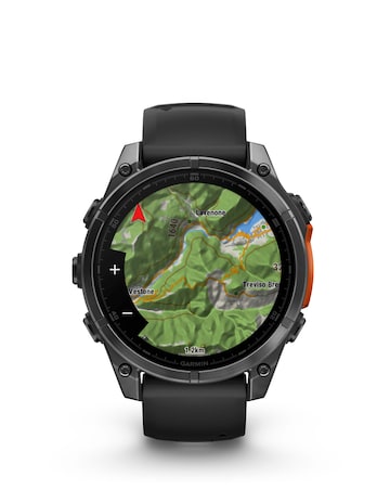 Garmin Fenix 8 47mm Amoled Smart Watch - Slate Grey with Black Silicone Band