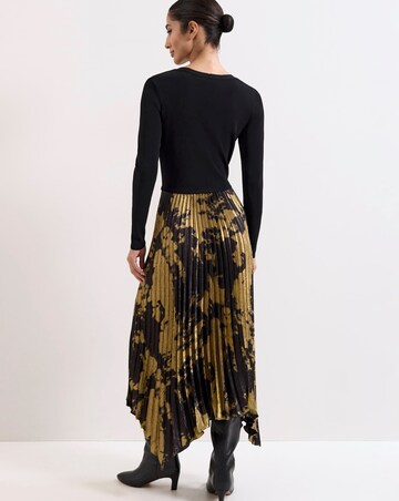 Phase Eight Jenifer Foil Print Woven Hem Dress