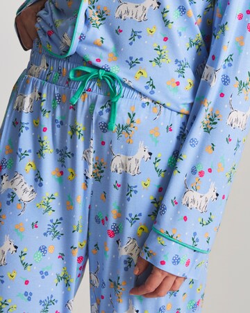 Pretty Secrets Revere Pyjama Set Spring Scottie Dog Print