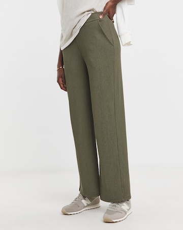 Sage Wide Leg Jersey Trousers