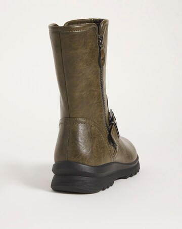 Cushion Walk Casual Boot with Side Zip Detail E Fit