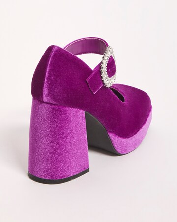 Dinah Mary Jane Platform Heeled Shoes - Wide Fit (E)