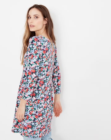 Joules Erin Floral V Neck Jersey Tunic