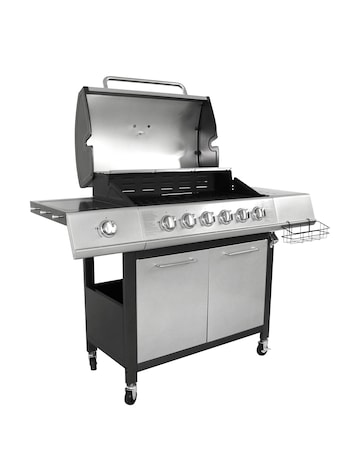 Charles Bentley 6 Burner Gas BBQ with Side Burner