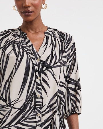 Printed Textured Fabric Kaftan Dress
