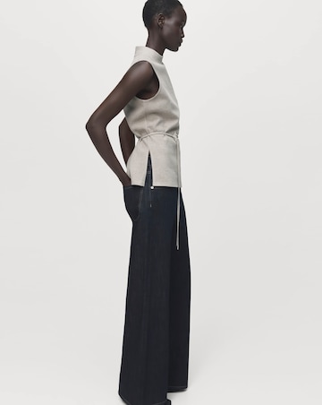 Mango Sleeveless Peplum Top