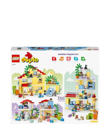 LEGO DUPLO 3in1 Family House Toy for Toddlers Aged 3+ 10994
