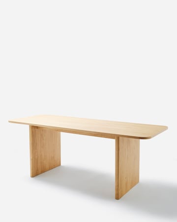 Oslo Panel End Dining Table with 6 Emilie Fabric Chairs