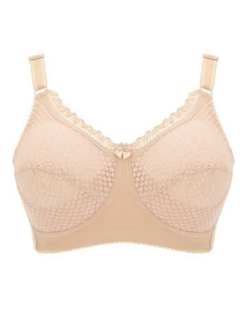 Miss Mary of Sweden Cotton Dots Non Wired Bra Skintone