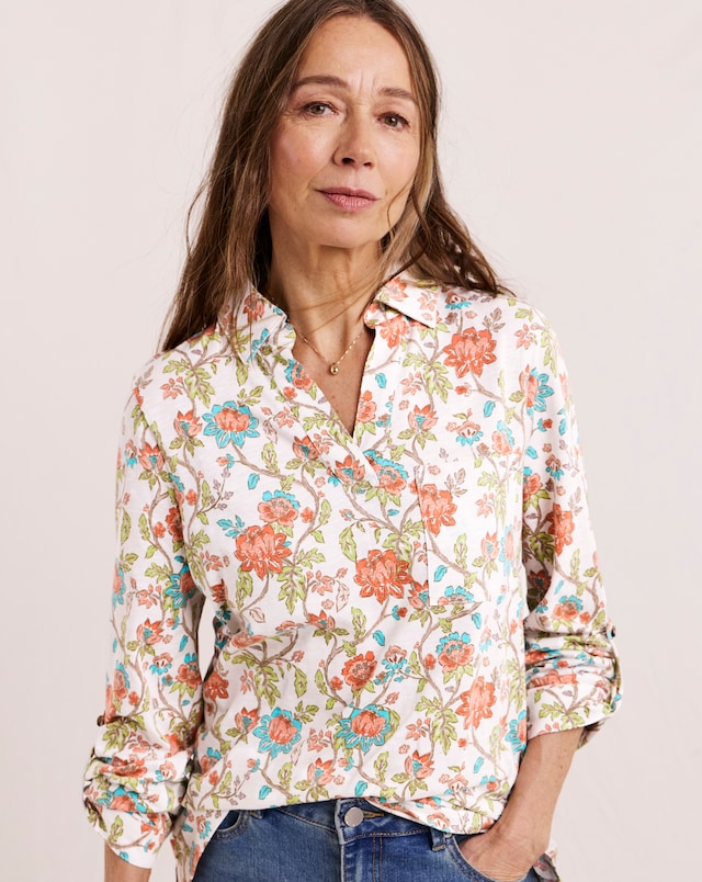 Julipa Cotton Printed Pop Over Top